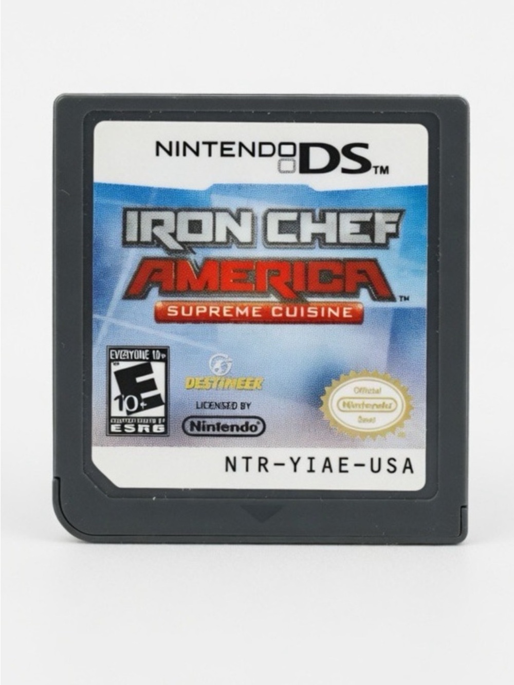 Nintendo DS Iron Chef America Game Card (Gray, Blue, Red)